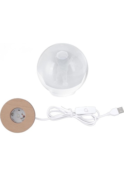 Gece Lambası, Ahşap Standlı 3D Ay Lambası ve USB Şarj Edilebilir, Çocuklar Için Arkadaşlar Sevgili Doğum Günü Hediyeleri, Genç Kızlar Için Oda Dekoru (Renkli Işık), Ay Lambası Işığ (Yurt Dışından)
