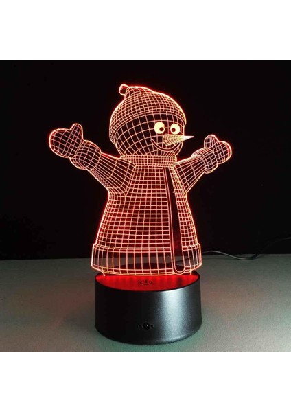 Çocuklar Için 3D Gece Lambası, 3D Noel Kardan Adam Illusion Gece Lambası, Zamanlama Uzaktan Kumandalı Dekor Lambası Yeni Yıl Tatili Çocuklar Için Noel Doğum Günü Hediyeleri Çocuk G (Yurt Dışından)