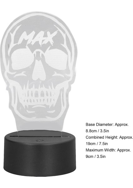 Kafatası 3D Işık 7 Renkli Dokunmatik LED Gece Lambası 3D Gece Lambası Değişen LED Gece Lambası USB Powered Yanında Lamba Doğum Günü Hediyesi Için Masa Dekorasyonu (Yurt Dışından)