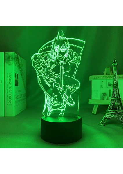 Anime 3D Lamba Testere Adam Yatak Odası Dekoru Için Gece Lambası Çocuklar Için Doğum Günü Hediyesi Manga Gadget Testere Adam LED Gece Lambası Başucu (Yurt Dışından)