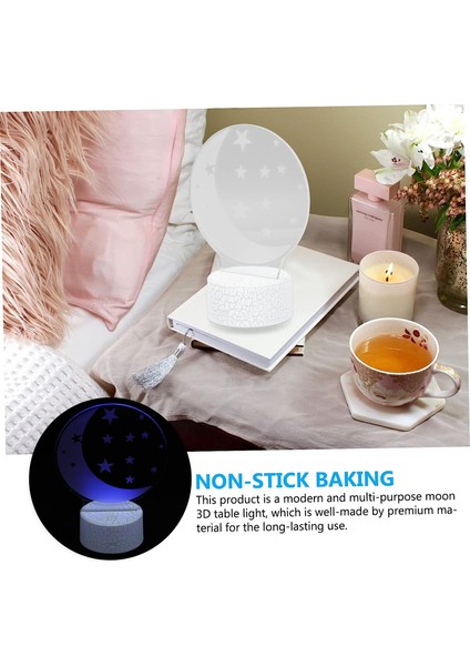 Adet Modelleme Işığı Çocuklar Için Gece Lambaları LED Yatak Işıkları Ay Gece Lambası Kreş Abajur 3D Işık Dekoru LED Ay Gece Lambası Ev Masa Lambası Masa Lambası Süs Prenses (Yurt Dışından)