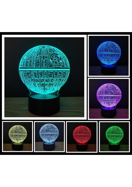 3D Illusion Platform Gece Işıkları Dokunmatik Anahtarı 7 Renk Değişimi USB Güç LED Masa Lambası Ev Dekorasyonu Veya Tatil Hediyeleri Için (Yurt Dışından)