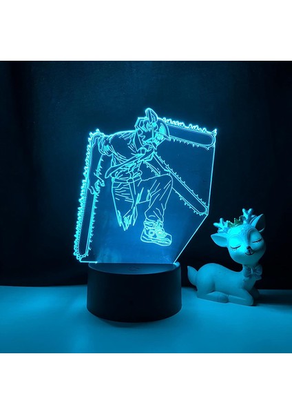3D LED Lamba Anime Testere Adam Yatak Odası Dekorasyon Gece Lambası Çocuklar Için Doğum Günü Hediyesi Manga Testere Adam LED Gece Lambası Başucu (Yurt Dışından) indirimleri