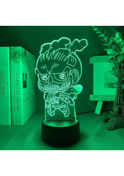 Anime Yuri On Ice Figürü 3D Gece Lambası Çocuklar Hayranları Için, Uzaktan Kumanda ile Değişen 16 Renk, Çocuk Odası Dekoru, Victor Figure Manga Illusion LED Oyuncak Lamba Kız Erkek (Yurt Dışından)