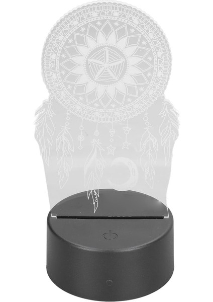 3D Dream Catcher Gece Lambası LED Dokunmatik Anahtarı Dekor Masa Masa Lambaları, 7 Renk Değiştirme Işıkları LED Masa Lambası Yatak Odası Için (Yurt Dışından)