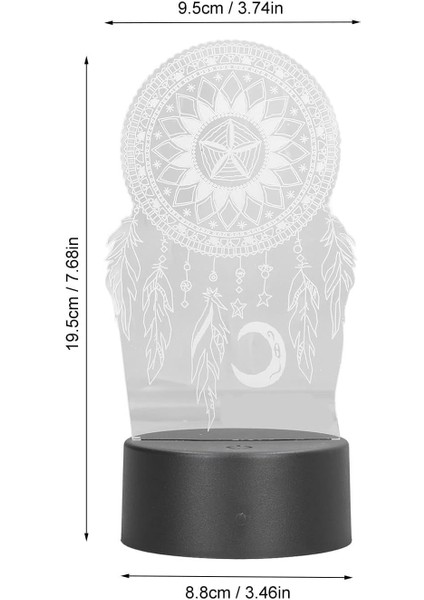 3D Dream Catcher Gece Lambası LED Dokunmatik Anahtarı Dekor Masa Masa Lambaları, 7 Renk Değiştirme Işıkları LED Masa Lambası Yatak Odası Için (Yurt Dışından)