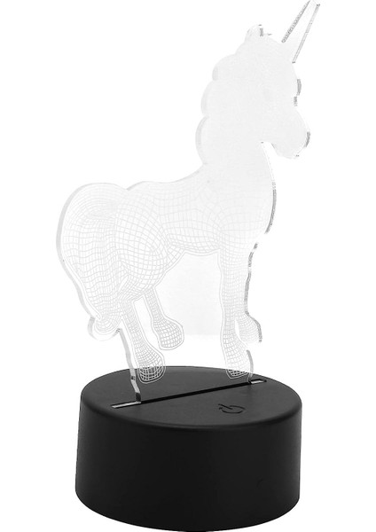 Çocuklar Için 3D Gece Lambası Dokunmatik Anahtar USB Pil 3D Gece Lambası 3 Desen 7 Renk Değişimi Dokunmatik Anahtar USB Pil Dekor Gece Lambası (Yurt Dışından)