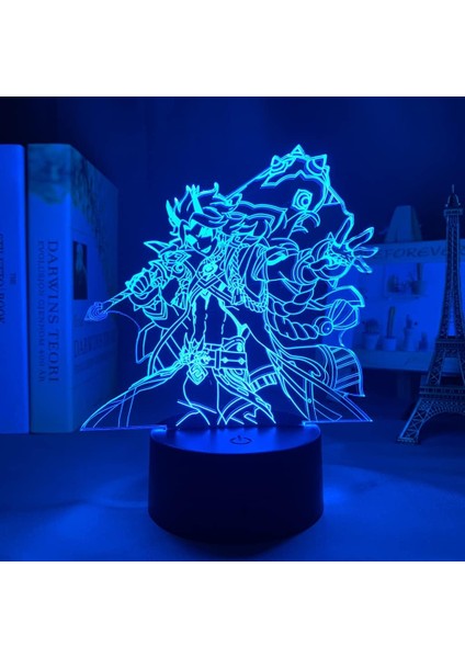 3D LED Lamba Genshin Impact Arataki Itto Çocuklar Için Yatak Odası Dekor Çocuk Doğum Günü Hediyesi Genshin Impact LED Gece Lambası Genshin Impact (Yurt Dışından)