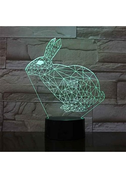 Çocuklar Için 3D Gece Lambası Başucu Lambası Soyut Hayvan Bunny Dokunmatik Anahtarlı 16 Renk Hediyeler Için Uzaktan Kumanda Doğum Günü Festivali Yatak Odası Dekor Lambası, Çocuklar (Yurt Dışından) fırsatları