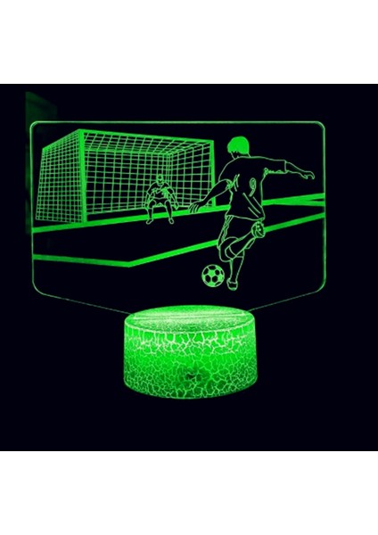 3D Futbol Futbol Gece Işığı Masa Danışma Optik Illusion Lambalar 7 Renk Değiştirme Işıkları LED Masa Lambası Noel Ev Aşk Doğum Günü Çocuk Çocuk Dekor Oyuncak Hediye (Yurt Dışından)
