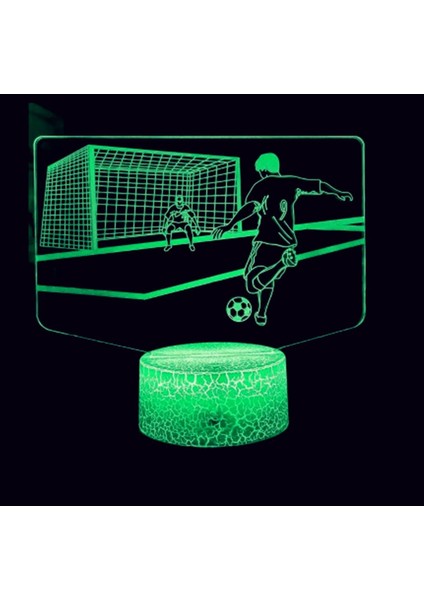 3D Futbol Futbol Gece Işığı Masa Danışma Optik Illusion Lambalar 7 Renk Değiştirme Işıkları LED Masa Lambası Noel Ev Aşk Doğum Günü Çocuk Çocuk Dekor Oyuncak Hediye (Yurt Dışından) fırsatları