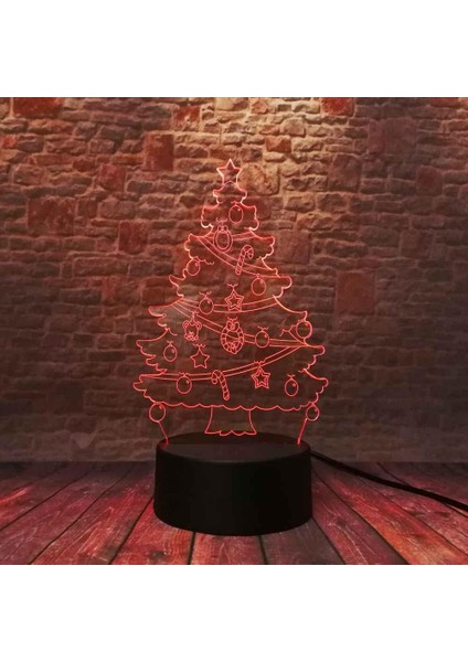 Çocuklar Için 3D Gece Lambası, 3D Yılbaşı Ağacı Desenli Illüzyon Gece Lambası, Zamanlamalı Uzaktan Kumandalı Dekor Lambası Yeni Yıl Tatili Çocuklar Için Noel Doğum Günü Hediyeleri (Yurt Dışından) fırsatları