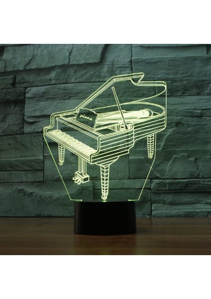 Çocuklar Için Gece Lambası 3D Piyano LED Lamba Uzaktan Kumandalı 16 Renk Değiştirme Noel Doğum Günü Hediyesi Çocuk Için (Yurt Dışından) fırsatları