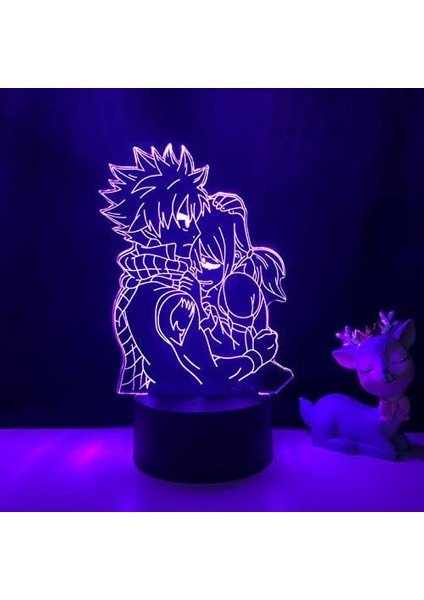 Anime Fairy Tail Gece Lambası LED Dokunmatik Sensör Gece Lambası Çocuk Odası Dekor Için Masa 3D Lamba (Yurt Dışından)
