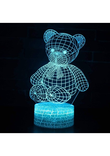 Uruzuo Seni Aya ve Sırta Seviyorum, 3D Illüzyon Lamba Çiçeği, Ayı 3D Görsel Gece Lambası, Seni Seviyorum Ona Hediyeler Yetişkinler Için Lambalar, Aşk Işıkları Neon Tabela Işığı Noe (Yurt Dışından)