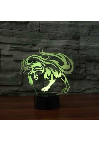 Kız Için Gece Lambaları 3D Optik Hayvan Resmi LED Masa Lambası Dokunmatik Anahtarlı 16 Renk Uzaktan Kumanda Mood Lambası Illusion Lamba Çocuklar Için Tatil Hediyeleri Başucu Yatak (Yurt Dışından)