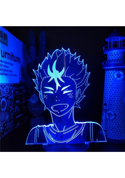 Haikynn Anime 3D Gece Lambası Boy Için 16 Renk Kız Odası Dekor Illusion LED Lamba USB Manga Tobio Şekil Uygun Çocuklar Fanlar Noel Hediyeleri (Haikynn1) (Yurt Dışından)