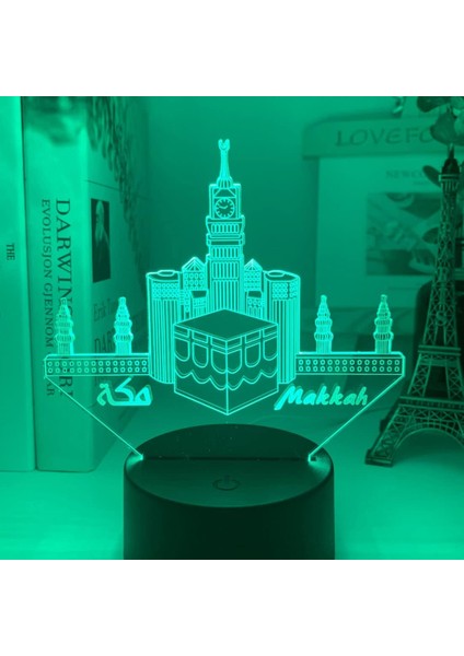 3D Müslüman Islam Allah Kalesi Gece Lambası Masa Danışma Optik Illüzyon Lambaları 7 Renk Değiştiren Işıklar LED Masa Lambası Noel Ev Aşk Doğum Günü Çocuk Çocuk Dekor Oyuncak Hediye (Yurt Dışından) modelleri