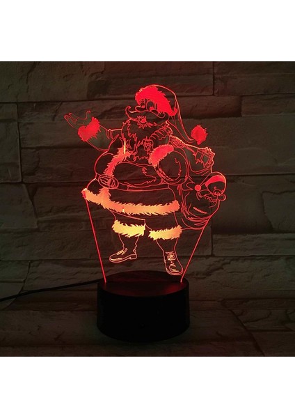 Çocuklar Için 3D Gece Lambası, 3D Noel Baba Görünümlü Illüzyon Gece Lambası, Zamanlamalı Uzaktan Kumandalı Dekor Lamba Yeni Yıl Tatili Çocuklar Için Noel Doğum Günü Hediyeleri Çocu (Yurt Dışından)