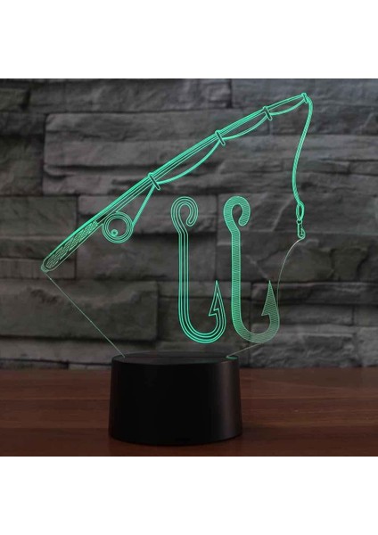 Çocuklar Için LED Gece Lambası, 3D Illusion Lambası Balık Tutma Kancası Kısılabilir LED Nightlight Başucu Lambası 16 Renk Değiştiren, Uzaktan Kumandalı, Çocuklar Için Kız Erkek Doğ (Yurt Dışından) fırsatları