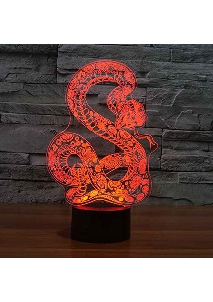 3D Illusion Masa Lambası Gece Lambası Soyut Hayvan Ejderha LED Nightlight Başucu Lambası 16 Renk Değişimi, Akıllı Dokunmatik Düğme ve Uzaktan Kumanda, Kızlar Çocuklar Çocuklar Erke (Yurt Dışından) fırsatları