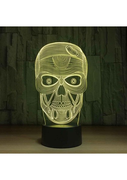 Çocuklar Için 3D Gece Lambası, 3D Kafatası Illusion Gece Lambası, Zamanlama Uzaktan Kumandalı Dekor Lambası Yeni Yıl Tatili Çocuklar Için Noel Doğum Günü Hediyeleri Çocuk Genç (Yurt Dışından) fırsatları