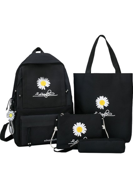 4 Parça Kanvas Okul Çantası (Yurt Dışından)
