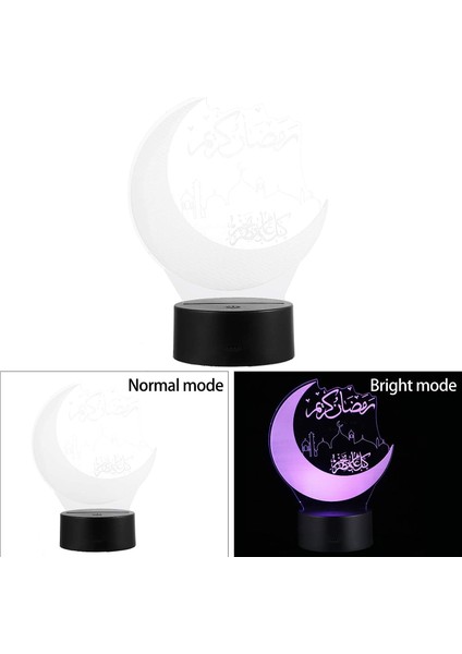 USB Gece Lambası 1 Takım 3D Ramazan Mübarek Işık Lambası Gece Lambası Müslüman Atmosfer Lambası Pilsiz Yatak Odası Oturma Odası Için Bayram Partisi Işığı Arkadaşlar LED Gece Lambas (Yurt Dışından)