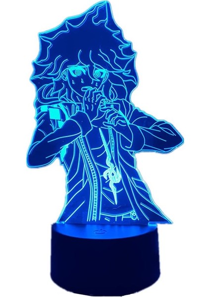 USB 3D Anime Illusion Lambası Nagito Komaeda Yatak Odası Dekorasyonu Için LED Gece Işığı Lambası 7 Renk Dokunmatik/uzaktan Kumanda 16 Renk Akrilik Neon Lamba Çocuk Doğum Günü Hediy (Yurt Dışından)