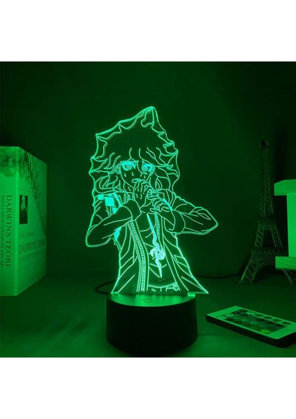 USB 3D Anime Illusion Lambası Nagito Komaeda Yatak Odası Dekorasyonu Için LED Gece Işığı Lambası 7 Renk Dokunmatik/uzaktan Kumanda 16 Renk Akrilik Neon Lamba Çocuk Doğum Günü Hediy (Yurt Dışından) fırsatları