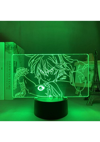 Anime LED Işık Yedi Ölümcül Günah Meliodas Çocuk Odası Dekorasyon Gece Lambası Doğum Günü Hediyesi Odası Dekor Masası 3D Lamba Manga (Yurt Dışından)