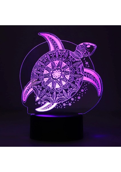 3D Işık, 7 Renkli LED Gece Lambası Yatak Odası Için Doğum Günü Hediyesi Için Dokunmatik Değiştirme (Yurt Dışından)