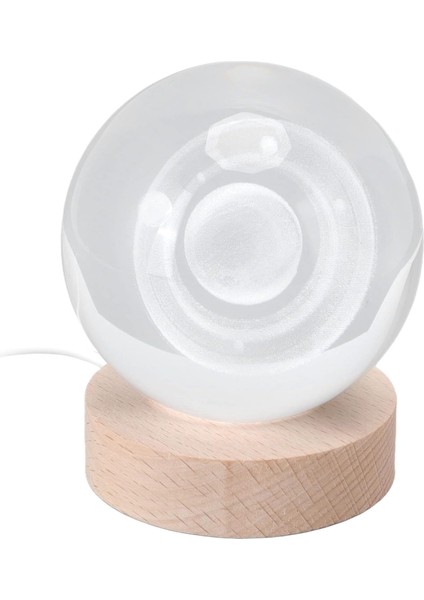 Gezegen Satürn Işığı, Ahşap Tabanlı Lazer Iç Oyma Satürn Lamba Hediyeler Için 3D Iç Oyma (Satürn Beyaz Işık) (Yurt Dışından)