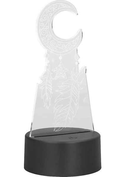 LED Gece Lambası, Akrilik Ay Rüzgar Çanı USB Powered Çevre Dostu 7 Renkli 3D Işık Festivali Için Yatak Odası Için (Yurt Dışından)