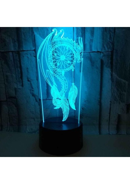 Çocuklar Için Dreamcatcher Lamba 3D Gece Lambası, 16 Renk Değiştirme ve Uzaktan Kumandalı 3D Illusion Lamba, Erkek ve Kız Çocuklar Için Doğum Günü Hediyesi (Yurt Dışından)