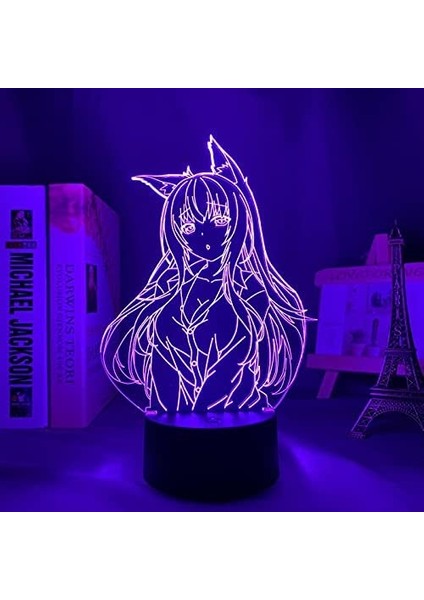 Çocuklar Için Sabit Gece Lambası, 3D Illüzyon Işığı 7 Renk Değişimi Tatil Doğum Günü LED Gece Lambası Yatak Odası Dekorasyonu Hediye Gece Lambası Anime Dış Ev Masası 3D Işık (Yurt Dışından)