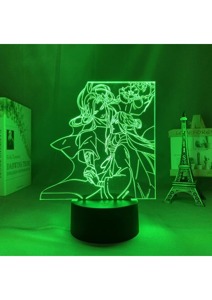 Anime LED Işık Tian Guan Ci Fu Yatak Odası Dekor Için Gece Lambası Doğum Günü Hediyesi Bl Manga Odası 3D Lamba Cennet Resmi Blessin (Yurt Dışından)