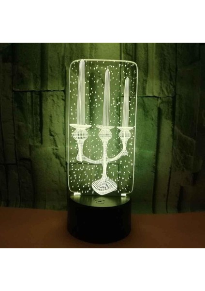 Çocuklar Için 3D Gece Lambası, 3D Mum Şekilli Illüzyon Gece Lambası, Zamanlamalı Uzaktan Kumandalı Dekor Lamba Yeni Yıl Tatili Çocuklar Için Noel Doğum Günü Hediyeleri Çocuk Genç (Yurt Dışından) fırsatları