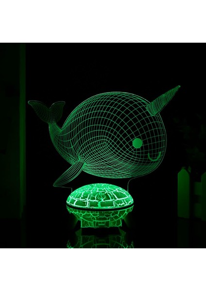 Çocuklar Için Gece Işıkları Ocean Whale Illusion 3D Gece Işığı Başucu Lambası 16 Renk Uzaktan Kumanda ile Değişen Çocuklar Için En Iyi Doğum Günü Hediyeleri Erkek Bebek ve Kız (Lav (Yurt Dışından)