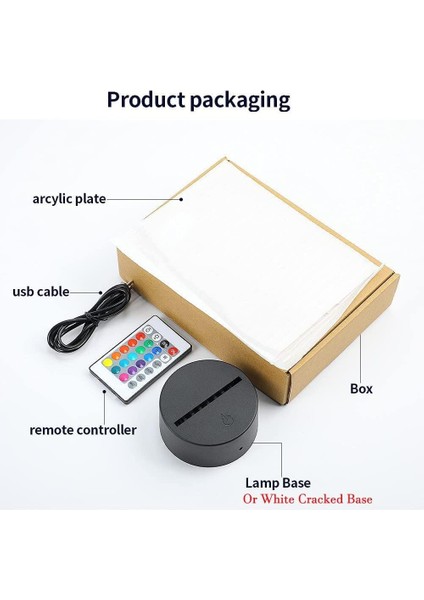 Uruzuo Basketbol Oyunları Oyuncakları 3D Illusion Gece Işığı Lambası, Yaratıcı Rgb Led, Erkekler ve Kızlar Için Noel Doğum Günü Süslemeleri Hediyeleri, Erkekler Için Parti Dekoru B (Yurt Dışından)