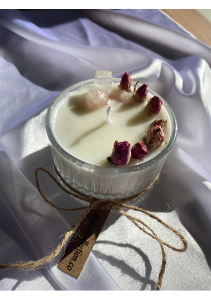 Dekoratif Ve Hediyelik Pembe Kuvars & Soya Mumu &100 Vegan indirimleri