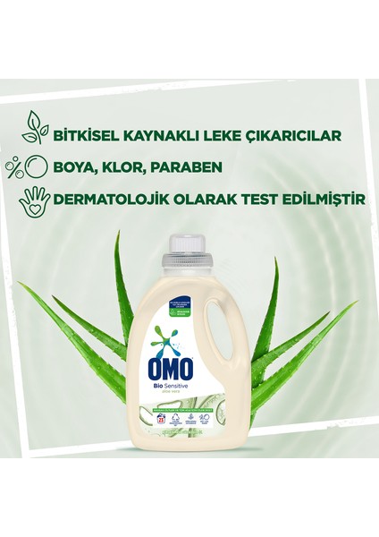 Bio Sensitive Sıvı Deterjan Aloe Vera Özlü Hipoalerjenik 1500 ml