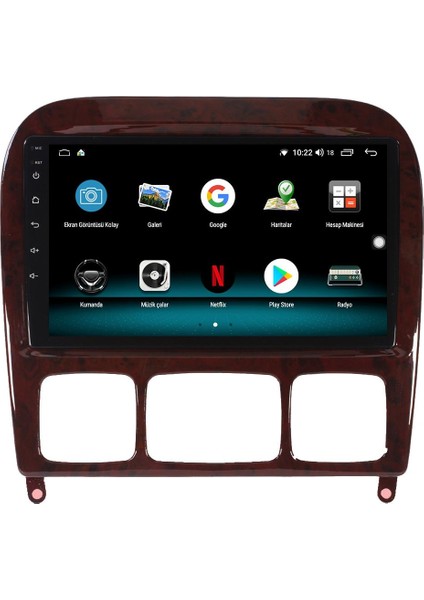 Mercedes W220 Android 12 Multimedya Carplay 8gb Ram + 128GB HDD Navigasyon Ekran modelleri