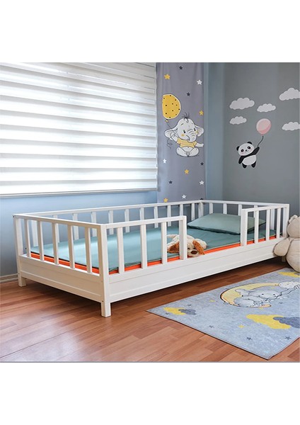 Loolpi Home Unisex Bebek ve Çocuk Karyolası Doğal Ahşap Yatak