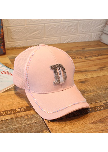 Eva D-Litter Rhinestone Mesh Nefes Alabilir Kadın Açık Beyzbol Kapağı Ördek Dil Kapağı - Pembe (Yurt Dışından) fiyatları