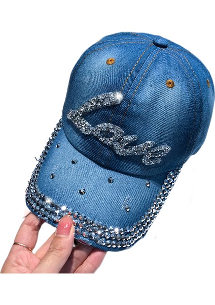 Eva Aşk Mektubu Kadınlar Yumuşak Üst Kot Güneş Koruma Ördek Dil Şapkası - Koyu Mavi (Yurt Dışından)