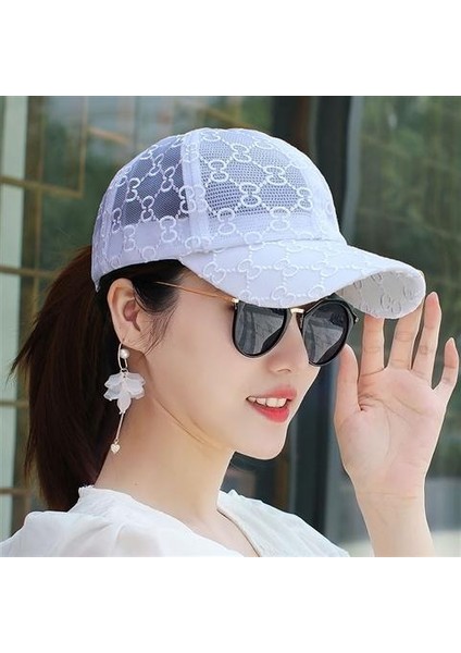 Eva Yaz Kadın Dantelli Mesh Hafif Nefes Alabilen Güneş Vizör Şapkası - Beyaz (Yurt Dışından) fiyatları