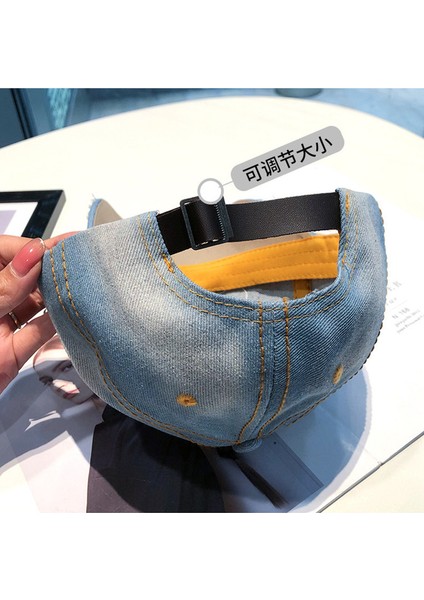 Eva Üç Pentagram Rhinestone Kadın Yumuşak Top Bowboy Güneş Koruyucu Kapak - Açık Mavi (Yurt Dışından) fiyatları