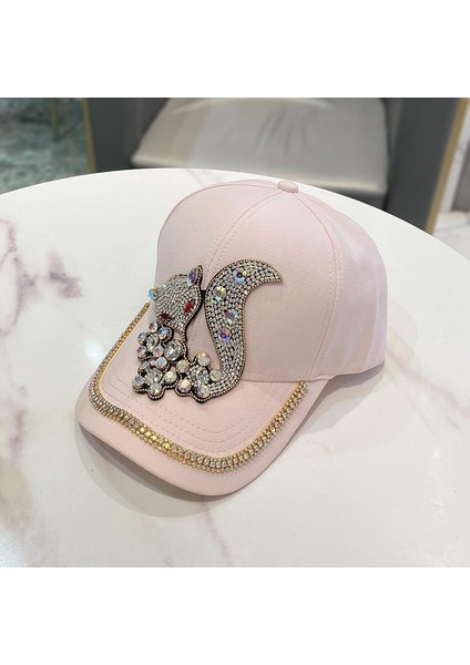 Eva Güzel Küçük Tilki Renkli Rhinestone Yaz Açık Kadın Güneşlik Ördek Dil Şapkası - Pembe (Yurt Dışından) fiyatları