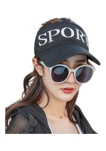 Eva Yaz Açık Spor Güneş Kremi Çatısız Güneş Gölgeleme Plaj Şapkası Boş Şapka - Siyah (Yurt Dışından)